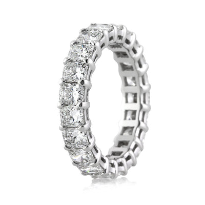 4.35ct Radiant Cut Diamond Eternity Band in 18k White Gold