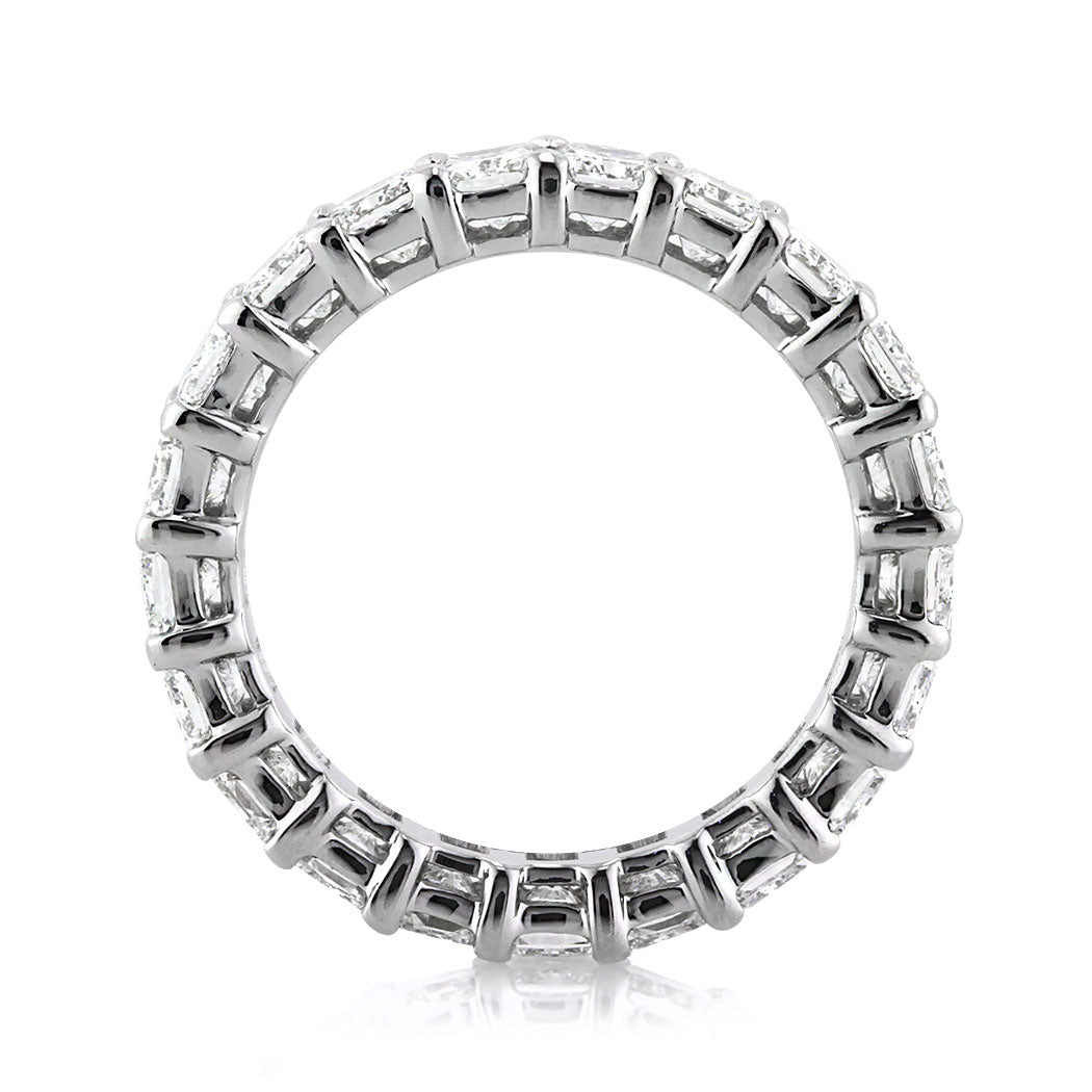 4.35ct Radiant Cut Diamond Eternity Band in 18k White Gold