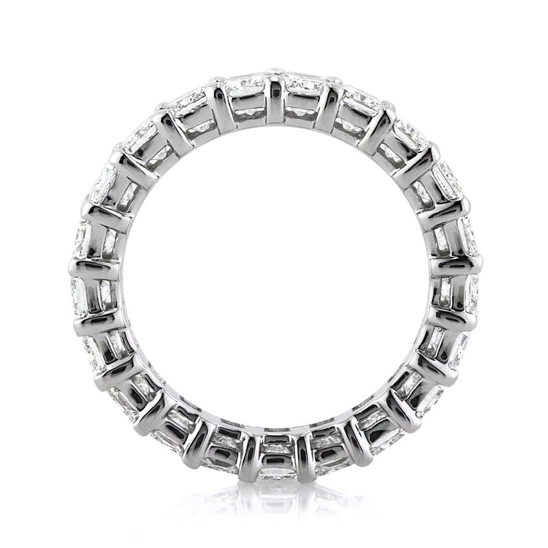 4.35ct Radiant Cut Diamond Eternity Band in 18k White Gold