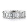 7.80ct Emerald Cut Diamond Eternity Band in Platinum