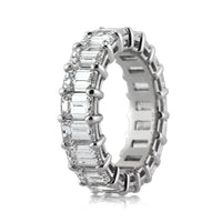 7.80ct Emerald Cut Diamond Eternity Band in Platinum
