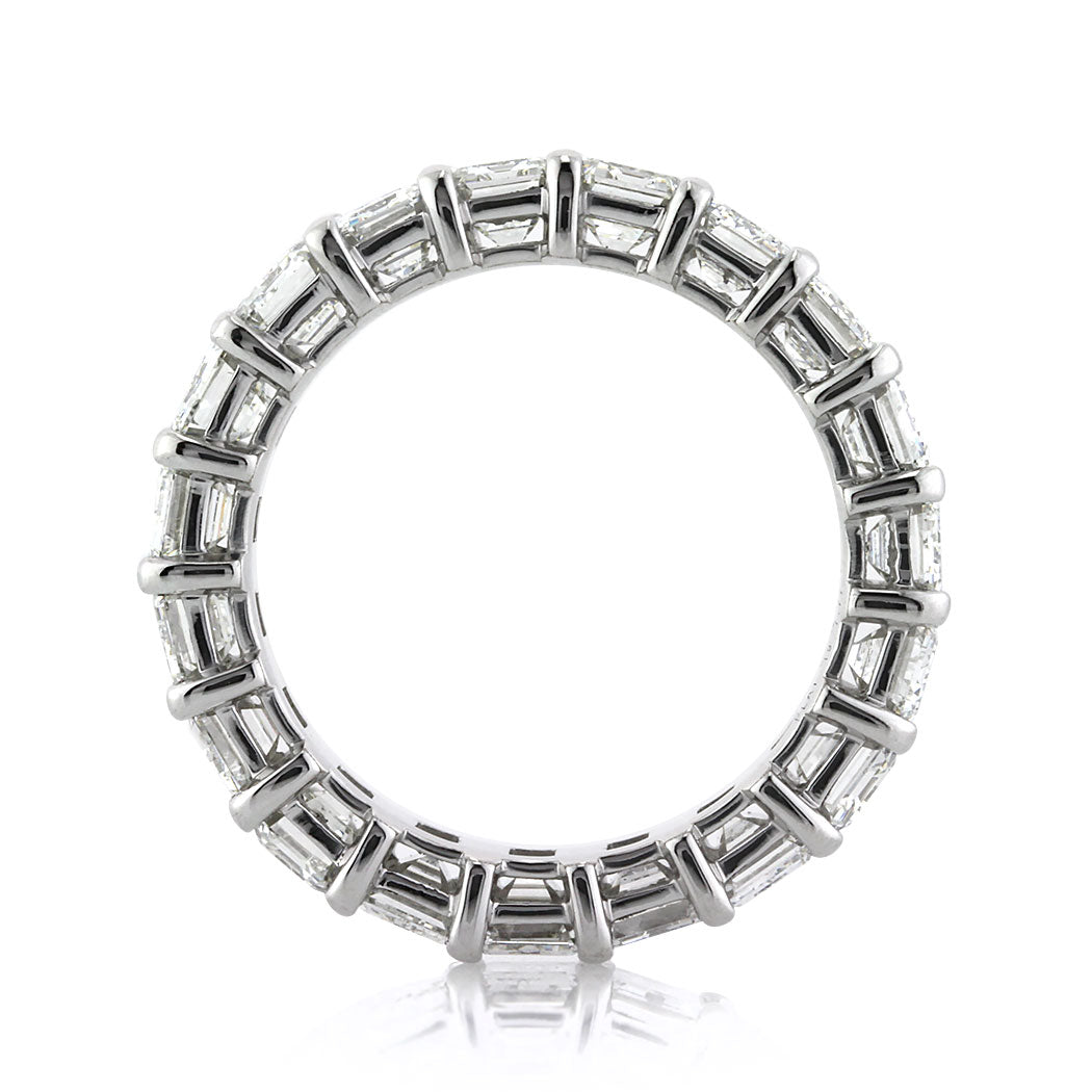 7.80ct Emerald Cut Diamond Eternity Band in Platinum