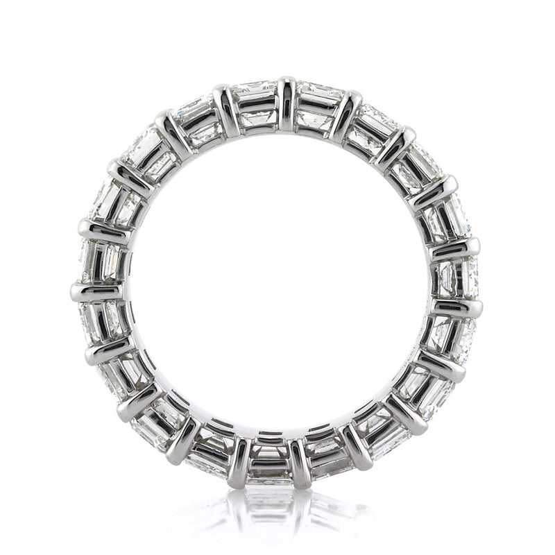 7.80ct Emerald Cut Diamond Eternity Band in Platinum