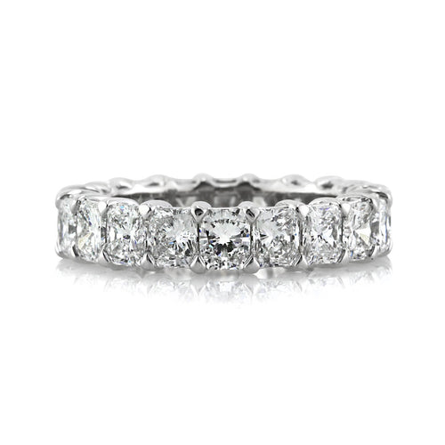 5.25ct Radiant Cut Diamond Eternity Band in 18k White Gold