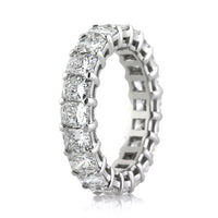 5.25ct Radiant Cut Diamond Eternity Band in 18k White Gold