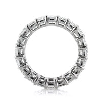 5.25ct Radiant Cut Diamond Eternity Band in 18k White Gold
