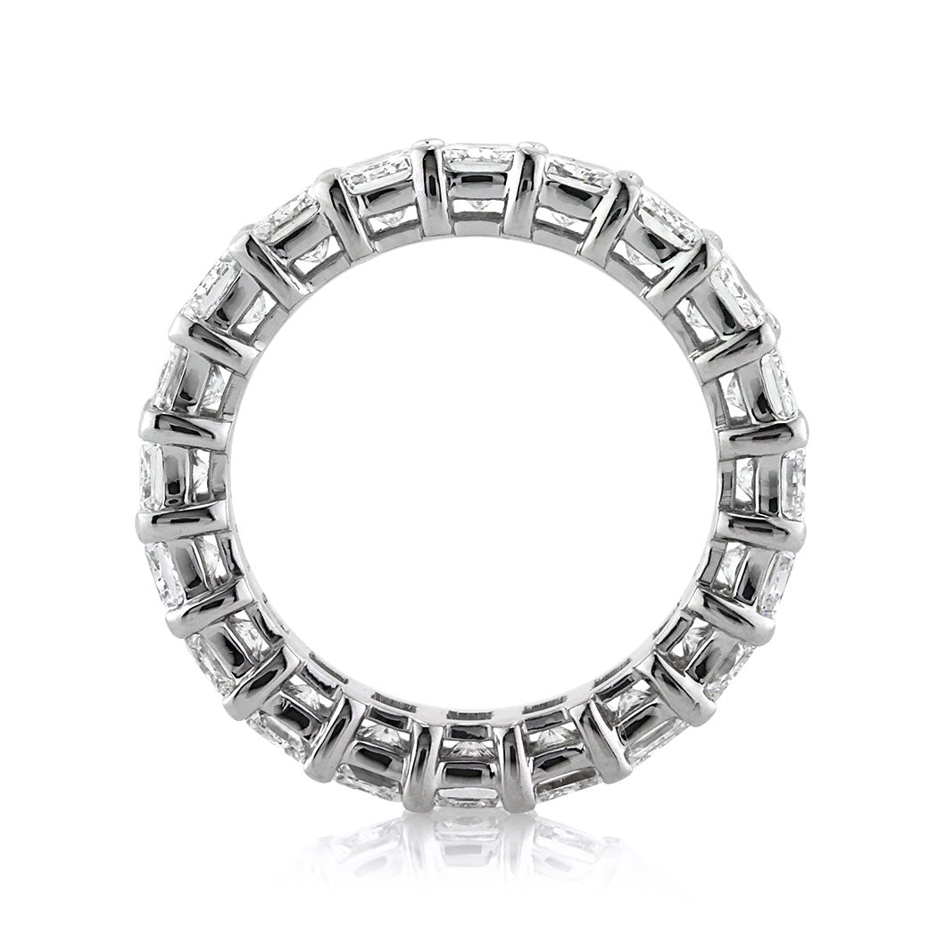 5.25ct Radiant Cut Diamond Eternity Band in 18k White Gold