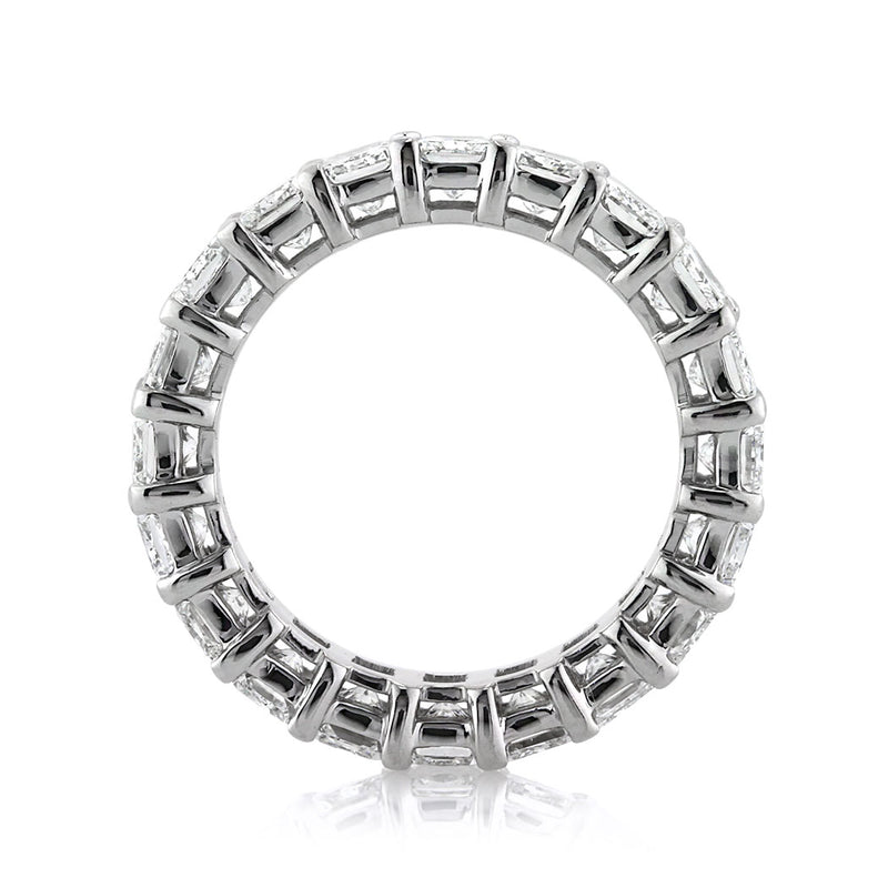 5.25ct Radiant Cut Diamond Eternity Band in 18k White Gold