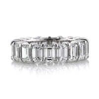 6.20ct Emerald Cut Diamond Eternity Band in Platinum
