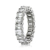 6.20ct Emerald Cut Diamond Eternity Band in Platinum