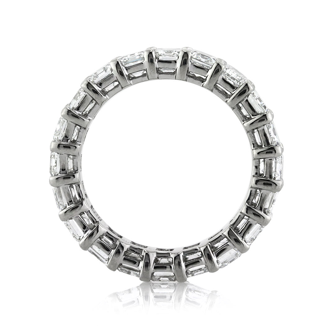6.20ct Emerald Cut Diamond Eternity Band in Platinum
