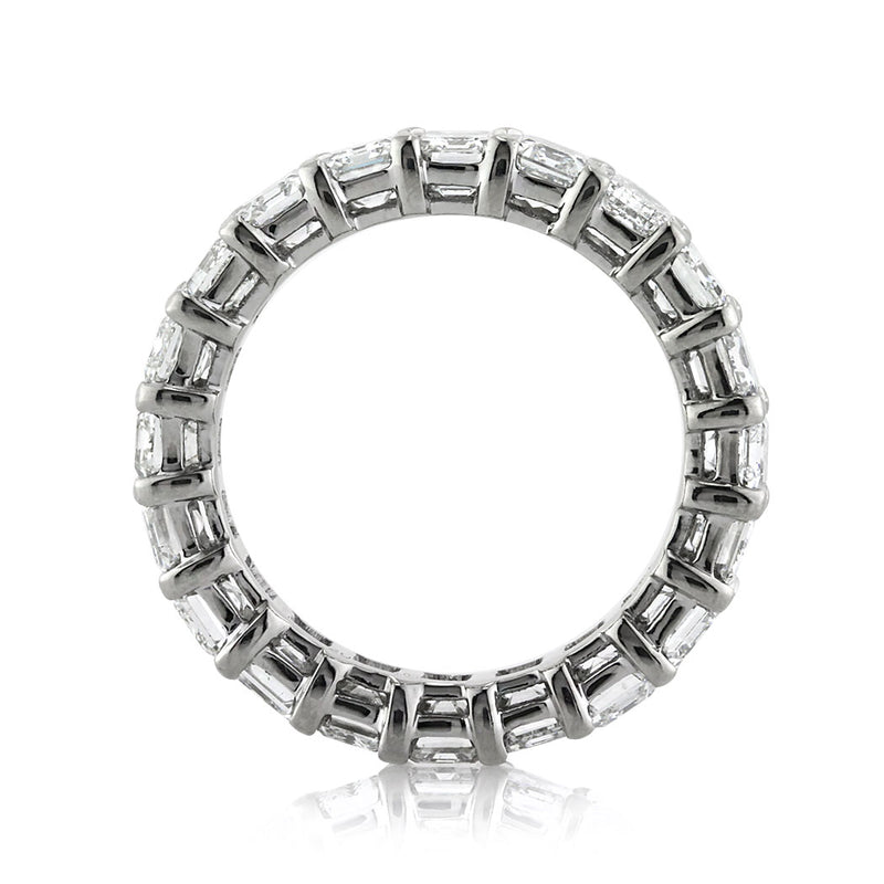 6.20ct Emerald Cut Diamond Eternity Band in Platinum