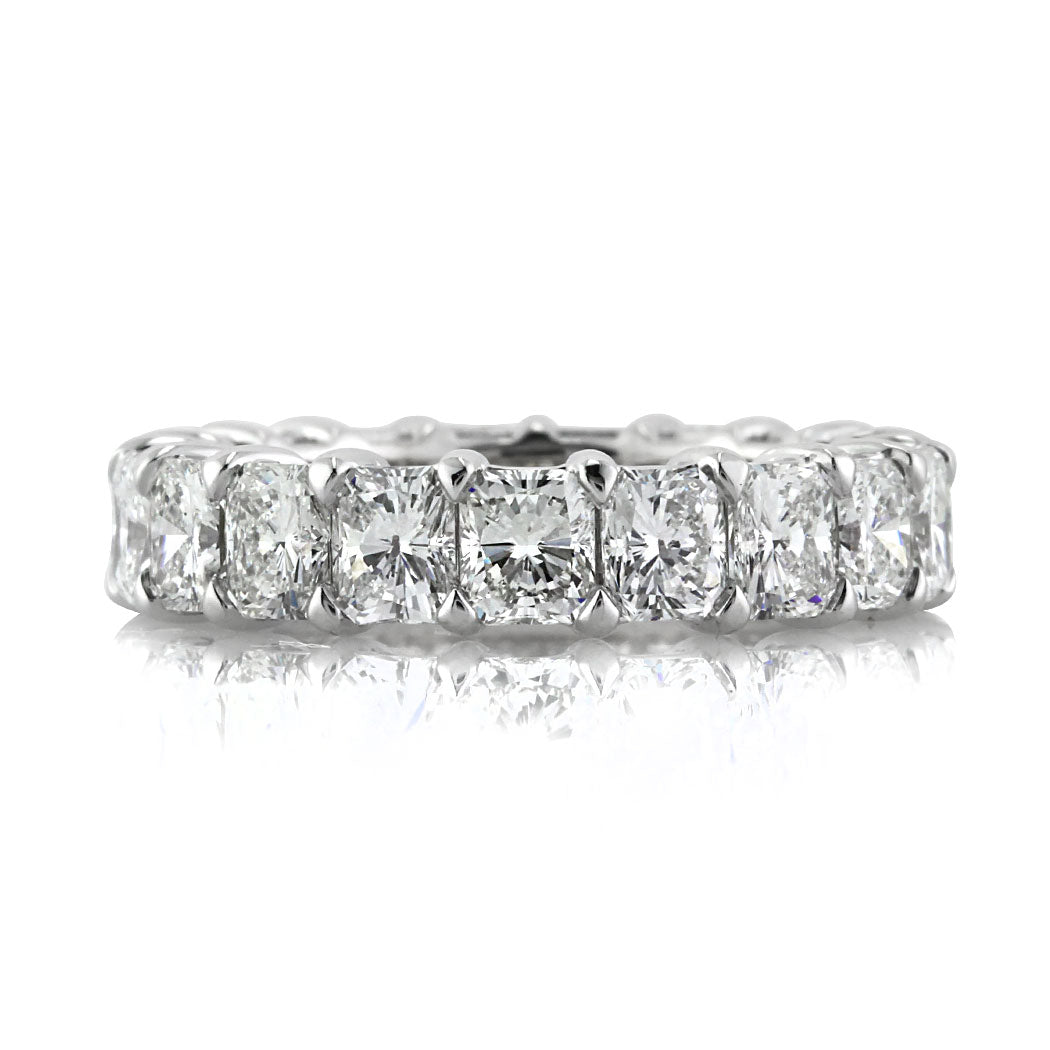 6.20ct Radiant Cut Diamond Eternity Band in 18k White Gold