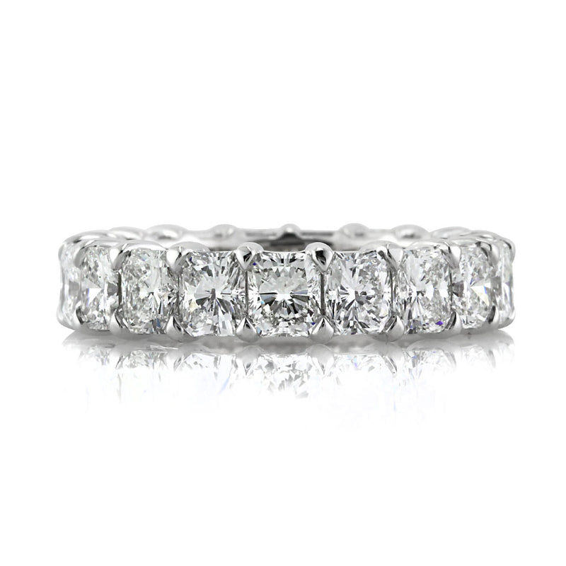 6.20ct Radiant Cut Diamond Eternity Band in 18k White Gold