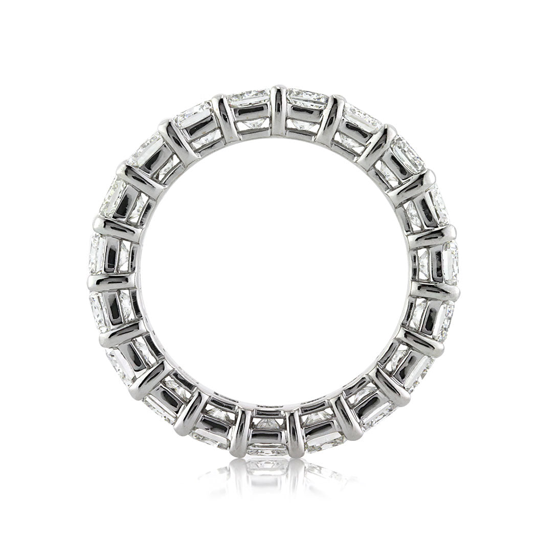 6.20ct Radiant Cut Diamond Eternity Band in 18k White Gold