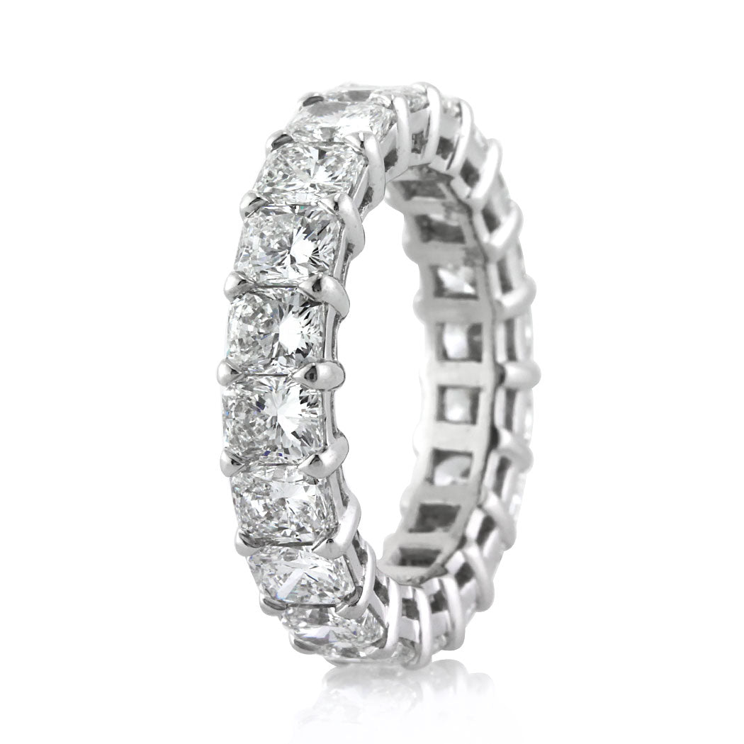 6.20ct Radiant Cut Diamond Eternity Band in Platinum