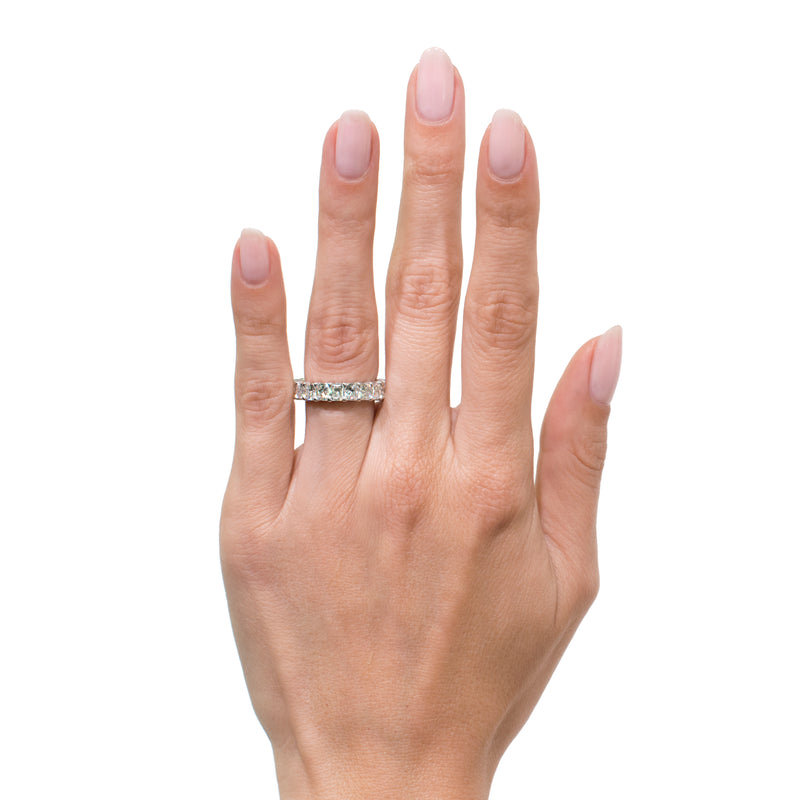 6.20ct Radiant Cut Diamond Eternity Band in Platinum