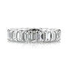 4.75ct Emerald Cut Diamond Eternity Band in 18k White Gold
