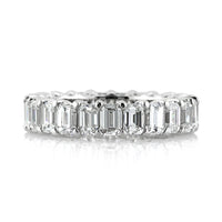 4.75ct Emerald Cut Diamond Eternity Band in 18k White Gold