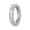 4.75ct Emerald Cut Diamond Eternity Band in 18k White Gold