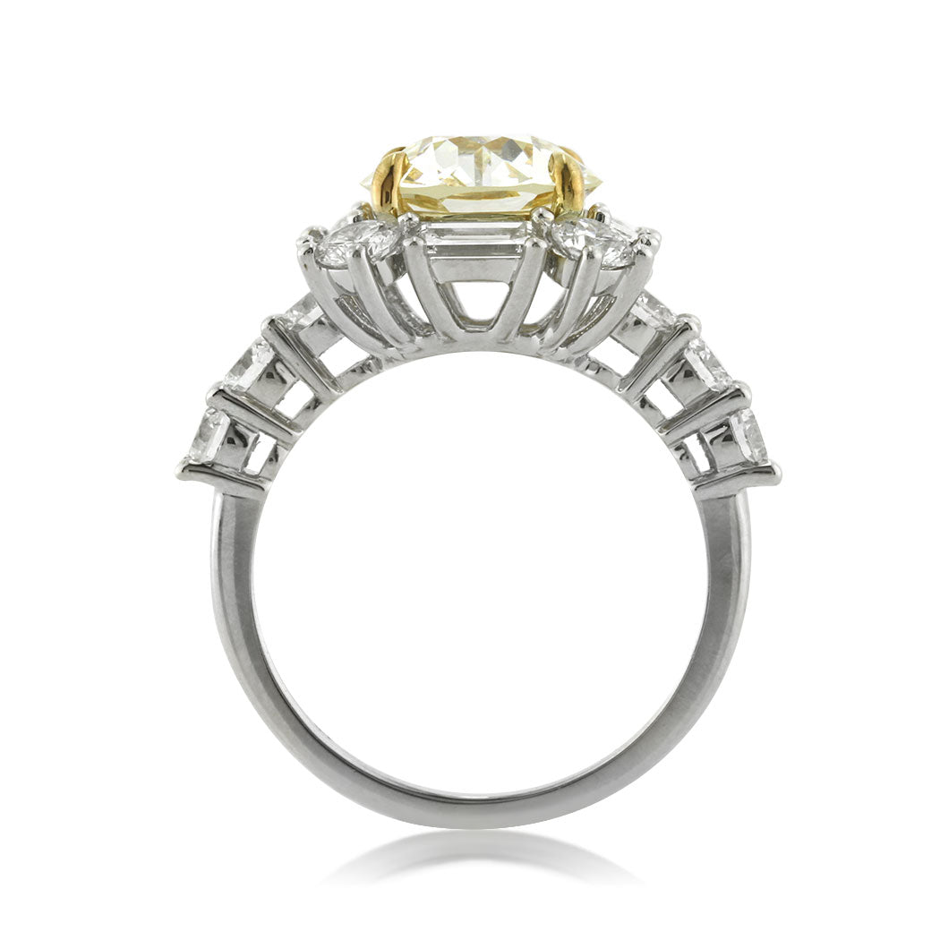 4.82ct Old European Round Cut Diamond Engagement Ring