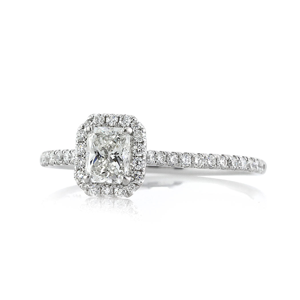 0.91ct Radiant Cut Diamond Engagement Ring