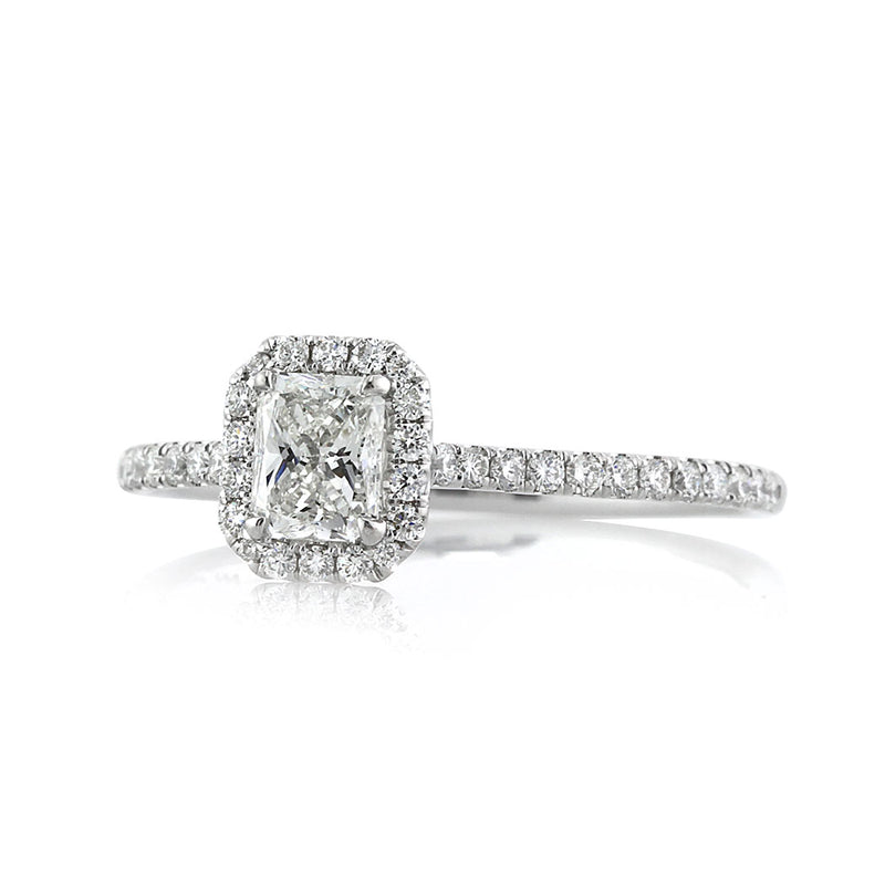 0.91ct Radiant Cut Diamond Engagement Ring