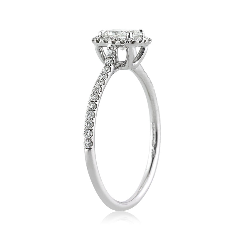 0.91ct Radiant Cut Diamond Engagement Ring