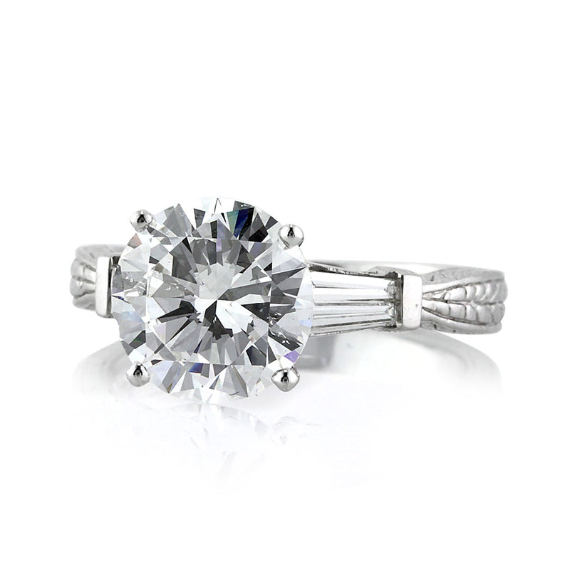 3.69ct Round Brilliant Cut Diamond Engagement Ring