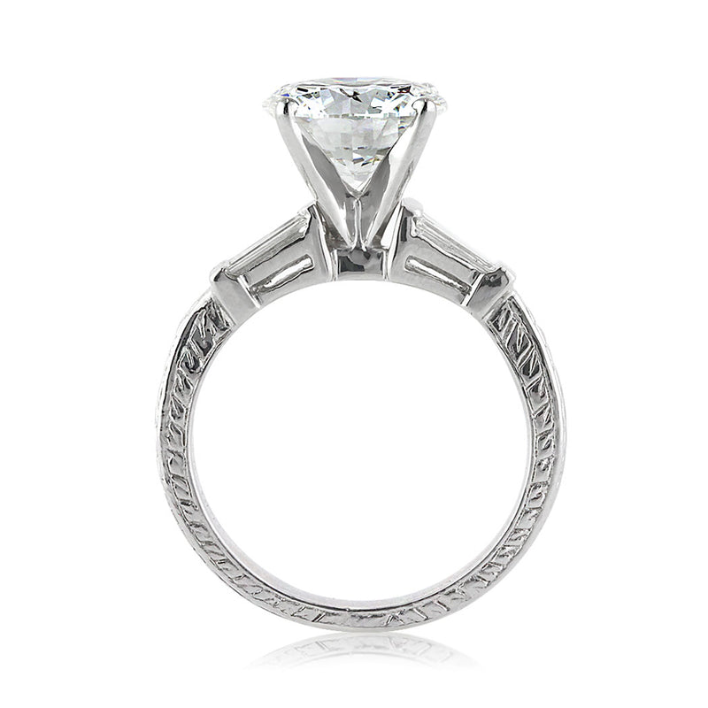 3.69ct Round Brilliant Cut Diamond Engagement Ring
