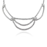 15.27ct Round Brilliant Cut Diamond Necklace in Platinum in 17'