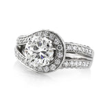 3.12ct Round Brilliant Cut Diamond Engagement Ring in Palladium
