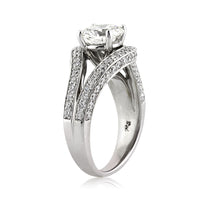 3.12ct Round Brilliant Cut Diamond Engagement Ring in Palladium