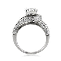 3.12ct Round Brilliant Cut Diamond Engagement Ring in Palladium