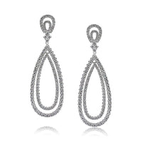 5.35ct Round Brilliant Cut Diamond Teardrop Earrings