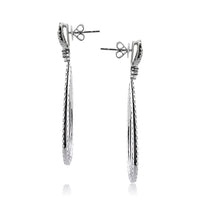 5.35ct Round Brilliant Cut Diamond Teardrop Dangle Earrings