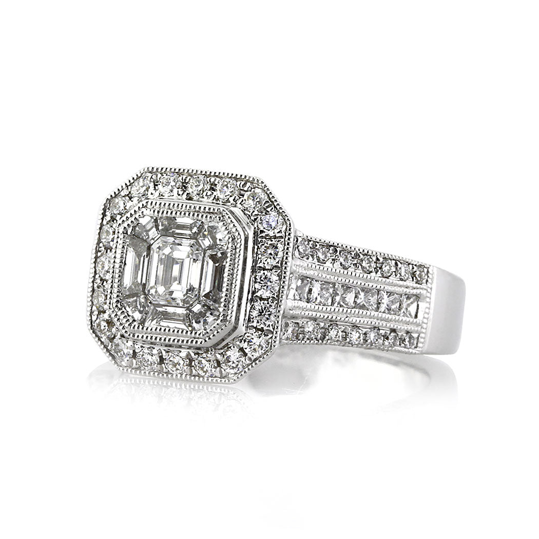 1.80ct Emerald Cut Diamond Engagement Ring