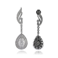 2.70ct Round Brilliant Cut Diamond Teardrop Earrings
