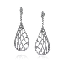 2.60ct Round Brilliant Cut Diamond Teardrop Earrings