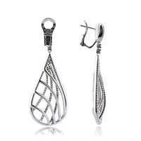 2.60ct Round Brilliant Cut Diamond Teardrop Dangle Earrings