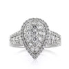 1.59ct Round Brilliant Cut Diamond Pear Shaped Right-Hand Ring