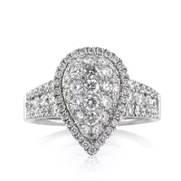1.59ct Round Brilliant Cut Diamond Pear Shaped Right-Hand Ring