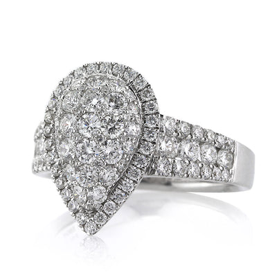 1.59ct Round Brilliant Cut Diamond Pear Shaped Right-Hand Ring