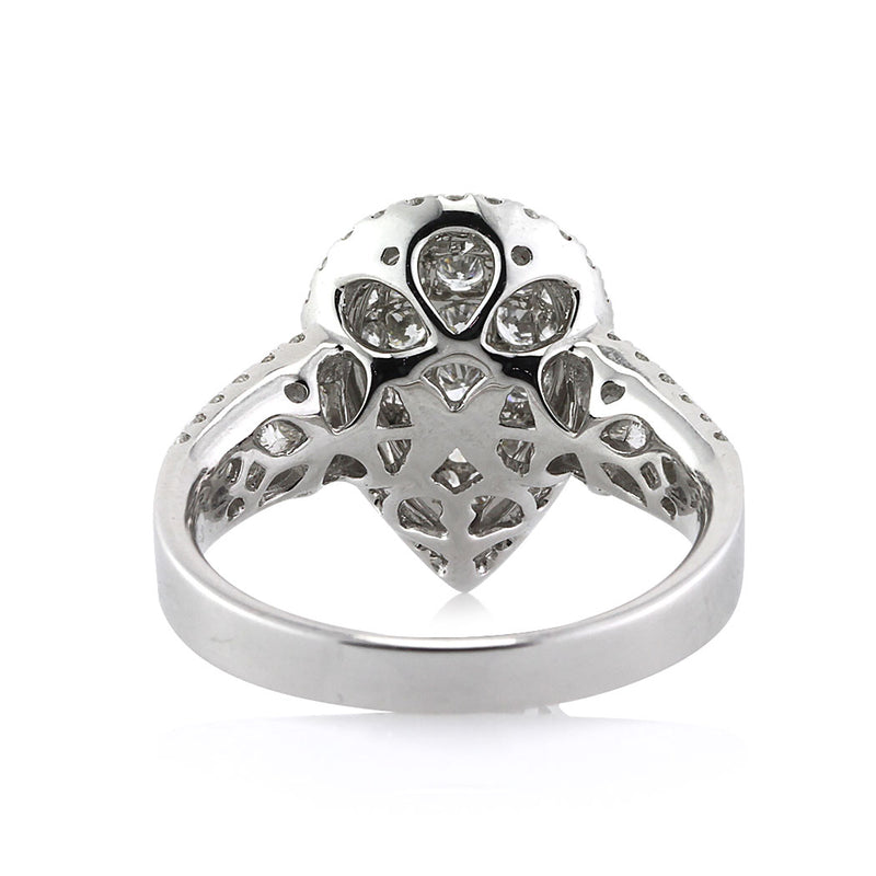 1.59ct Round Brilliant Cut Diamond Pear Shaped Right-Hand Ring