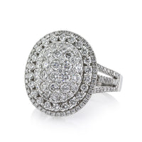 2.04ct Round Brilliant Cut Diamond Oval Shaped Engagement Ring