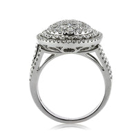 2.04ct Round Brilliant Cut Diamond Oval Shaped Engagement Ring