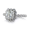 3.26ct Antique Cushion Brilliant Diamond Engagement Ring