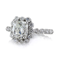 3.26ct Antique Cushion Brilliant Diamond Engagement Ring