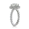 3.26ct Antique Cushion Brilliant Diamond Engagement Ring