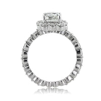3.26ct Antique Cushion Brilliant Diamond Engagement Ring
